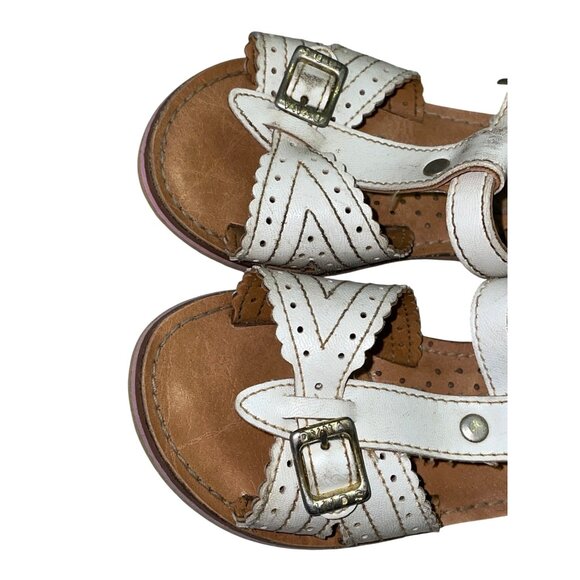 Vintage Dyna Kids Toddler Girls Sandals 6? Used White *Some Wear - Picture 9 of 16